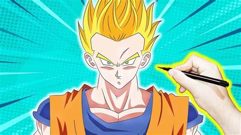 APRENDE A DIBUJAR AL PODEROSO GOHAN SSJ PASO A PASO How To Draw