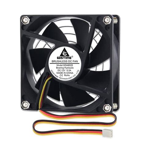 Buy Gdstime 80mm Fan 80mm Computer Fan 12v Cpu Fan 80 X 25mm Cpu Cooler