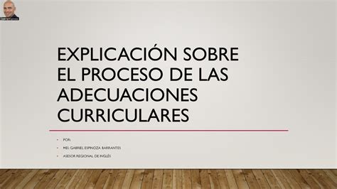 Explicaci N Del Proceso De Las Adecuaciones Curriculares Mep Cr Youtube