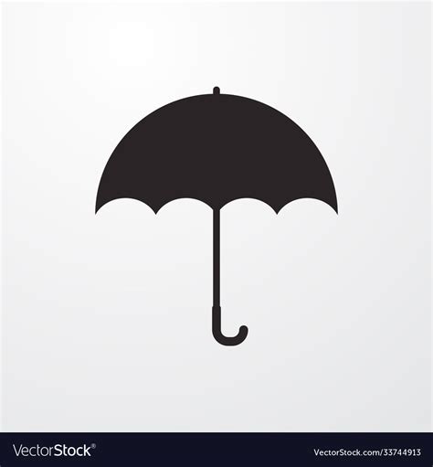 Umbrella Sign Icon Flat Design Style For W Vector Image