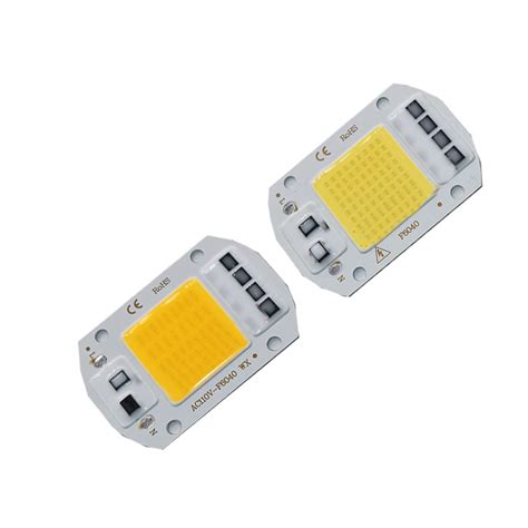 SaiDian 2Pcs LED Chip Light COB Chip 50W AC 110V Driverless High Power