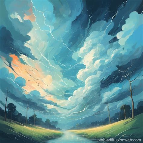 Anime Style Storm Calming Illustration Stable Diffusion Online