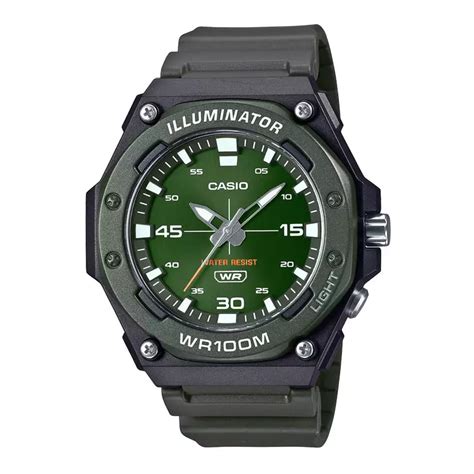 Jual Casio Jam Tangan Pria Casio General MW 620H 3AVDF Green Dial Black