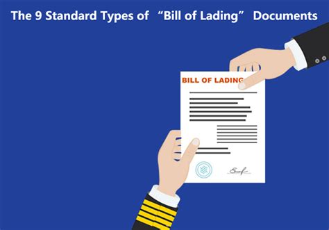 The 9 Standard Types Of “bill Of Lading” Documents