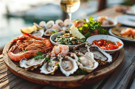 Premium Photo Freshness Of Seafood On Plate A Gourmet Meal For Lunch