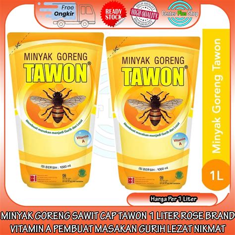 Jual MINYAK GORENG CAP TAWON 1 LITER ROSE BRAND VITAMIN A PEMBUAT