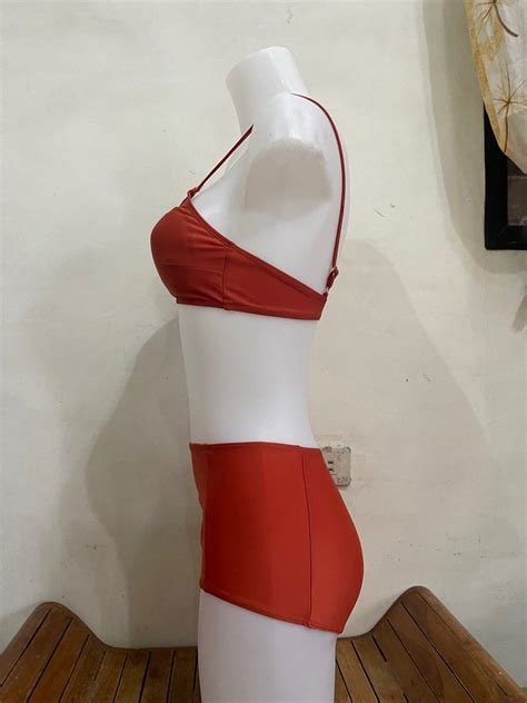 Red Orange Bikini Women S Fashion Swimwear Bikinis Swimsuits On Carousell
