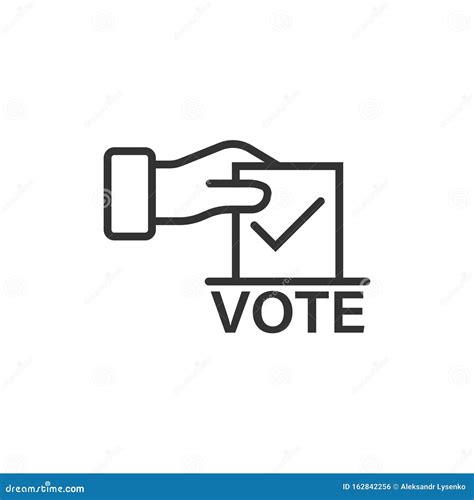 Icono De Voto En Estilo Plano Ilustración Vectorial De La Urna Blanca Aislada Concepto De