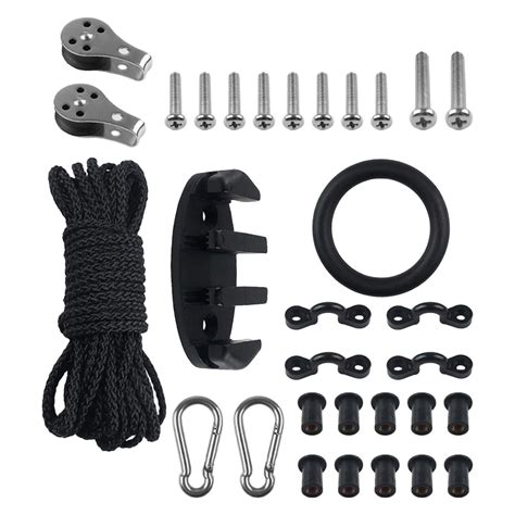 31 Pieces Marine Kayak Canoe Anchor Trolley Zig Cleat Hardware Portable