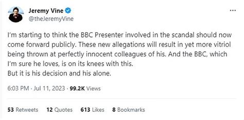 Jeremy Vine Says BBC Sex Pics Scandal Presenter Needs To Come Forward
