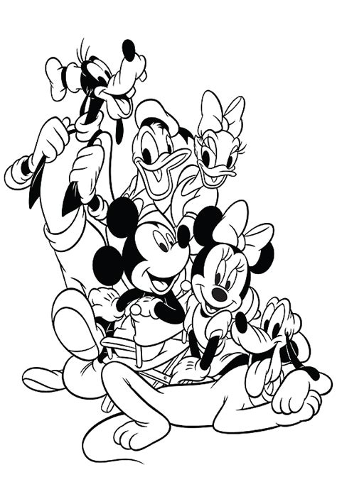 Mickey Mouse Characters Coloring Pages At Free