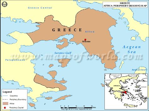 Attica Map Attica Greece Map