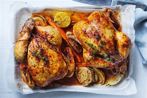 Curtis Stone's roast chickens with lemon and herbs recipe