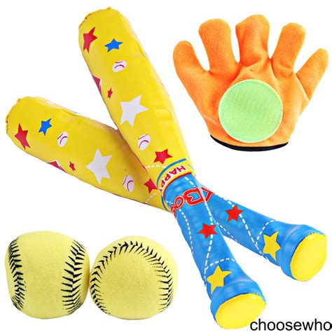 4pcsset Baby Baseball Toys Set Soft Baseball Sport Toys Children Bat