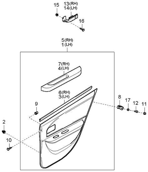 C Jb Genuine Kia Panel Complete Rear Door Trim