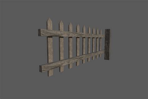 Artstation Modular Wooden Fence Game Assets