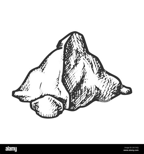 Stone Pile Cobblestone Boulder Monochrome Vector Stock Vector Image