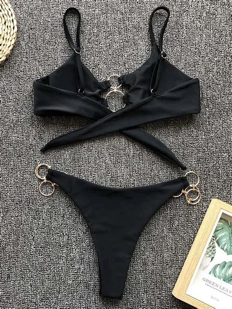 Scrunch Tie Back Bikini Swimsuit
