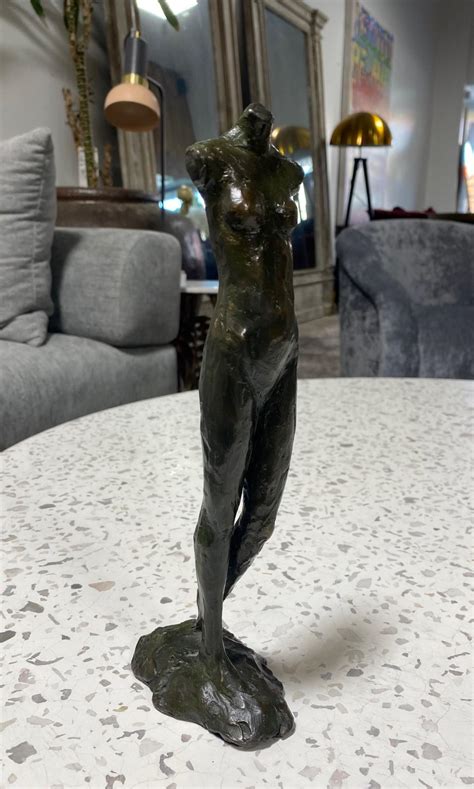 Tom Corbin Signed Limited Edition Bronze Walking Nude Woman Figurative