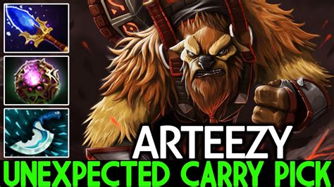 ARTEEZY Earthshaker Unexpected Carry Pick 16 Min Scepter Dota 2 YouTube