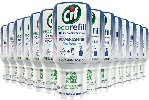 Cif Ecorefill Bathroom Cleaner 75 Less Plastic Power And Shine Soap