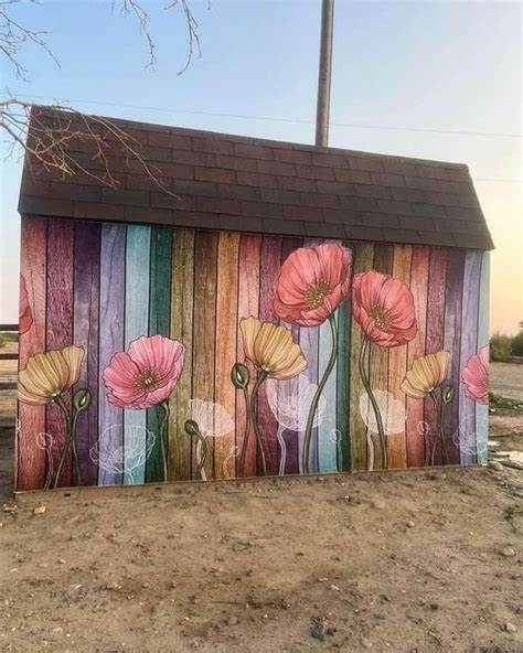 Love This Painted Shed I Heart Arts N Crafts In Painted