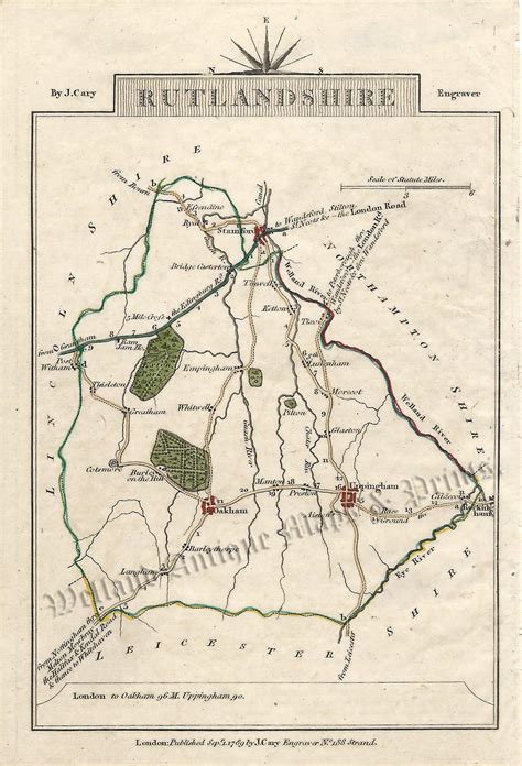 RUTLANDSHIRE By John Cary Traveller S Companion C 1789 1790