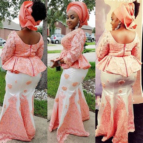 Aso Ebi Peplum Styles Simple Skirt And Blouse Dezango African