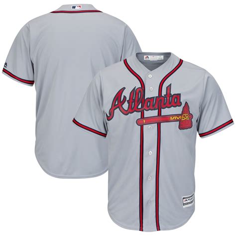 Men's Atlanta Braves Majestic Gray 2019 Road Cool Base Team Jersey