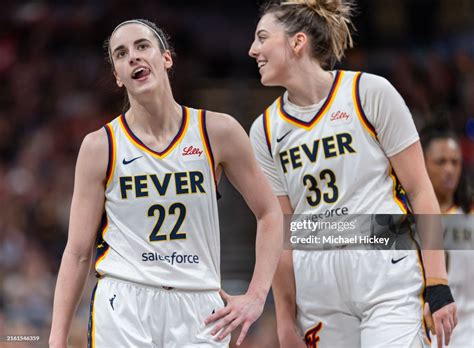 Caitlin Clark And Katie Lou Samuelson Of The Indiana Fever Are Seen