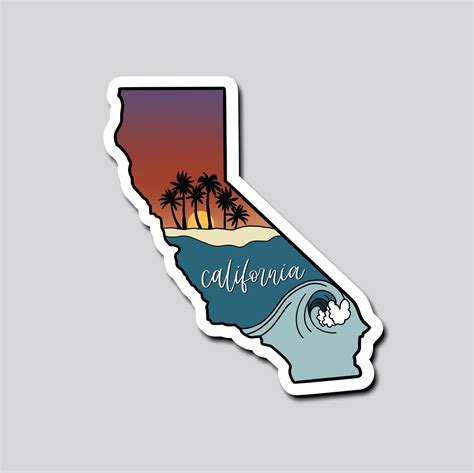 3 California Vinyl Sticker State Stickers Waterproof - Etsy | Vinyl ...