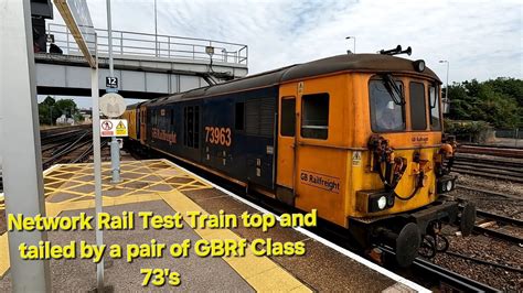 Network Rail Test Train Top And Tailed By A Pair Of Gbrf Class 73s At Eastleigh Train Youtube