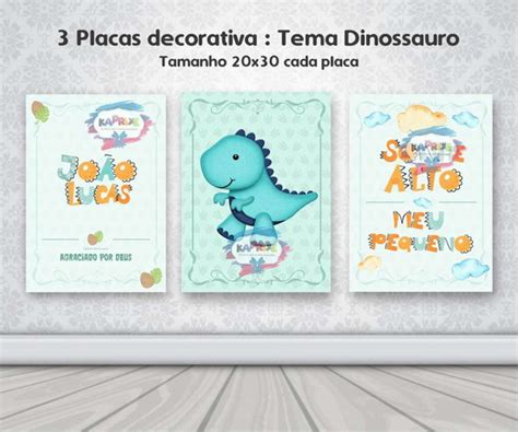 Quadros Decorativos Dinossauro Sonhe Alto Elo