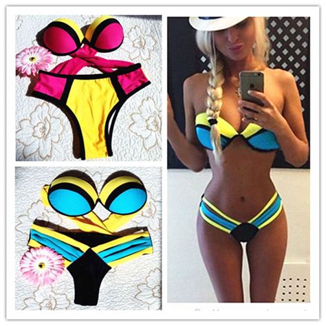 Discount Bandage Bikini Bright Color Multicolor Sexy Triangle