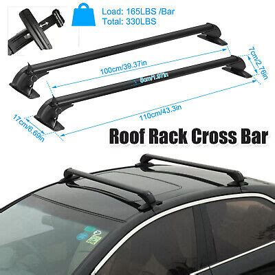 Universal Lockable Aluminium Car Roof Rack Bars No Rail Anti Theft