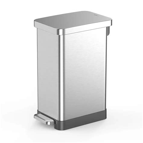 Stainless Steel Slim Step On Kitchen Trash Can Xtreamshop