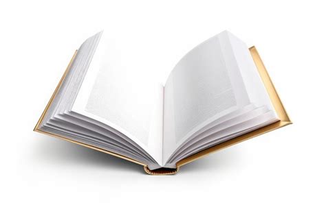 Premium Photo Opened Book With Golden Edges Isolated On White Background