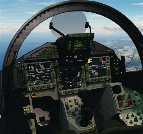 Eurofighter cockpit simulator - fighter jet cockpit representation