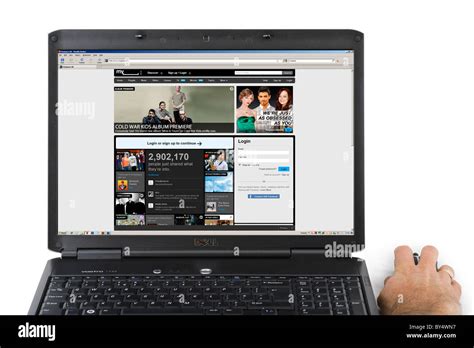 myspace page  res stock photography  images alamy