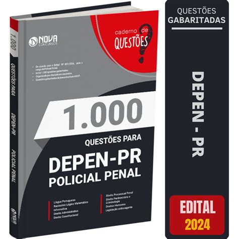 Caderno De Quest Es Concurso Depen Pr Policial Penal Do Paran