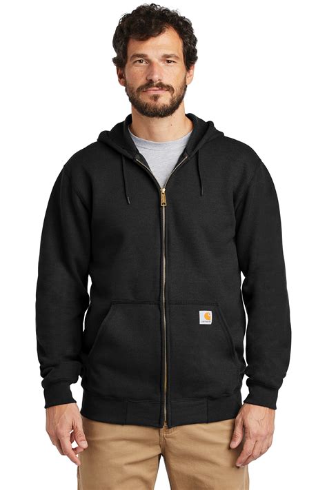 Carhartt Embroidered Mens Midweight Hooded Zip Front Sweatshirt