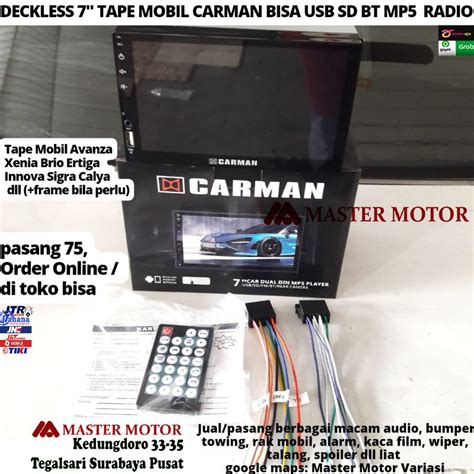 Jual Deckless CARMAN 7 Headunit Mirrorlink Radio USB SD Card 7 Inch