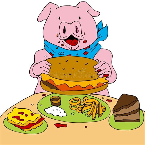 Hungry Pig Stock Vector - Image: 41097674