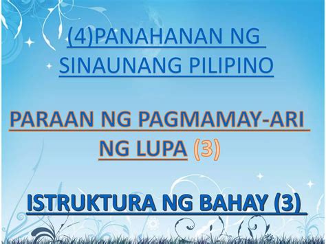 Antas Ng Lipunan Ng Mga Sinaunang Pilipinopptx