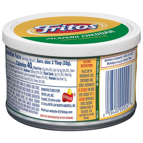 Fritos Jalapeno Cheddar Cheese Dip 255g Usa Candy Factory