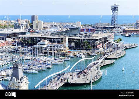 Port Vell harbour, Port Vell harbor, Barcelona, Spain Stock Photo - Alamy