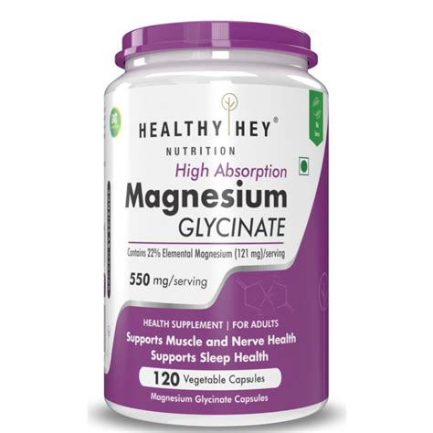 Healthyhey Nutrition High Absorption Magnesium Glycinate Mg