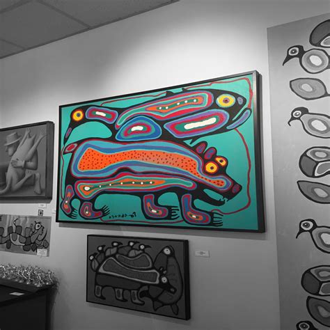 Bear Fish And Bird By Norval Morrisseau Original Painting At Steffich