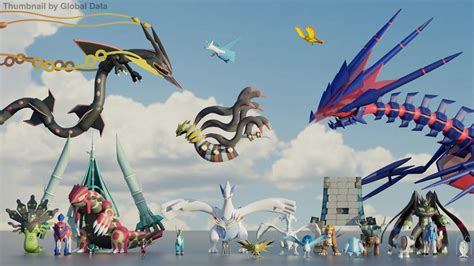 Legendary Pokemon Size Comparison 3D 100 Pokemon YouTube