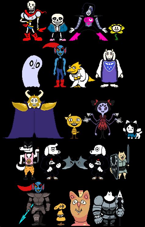 Undertale Battle Sprites In Color By Chaelmi On Deviantart